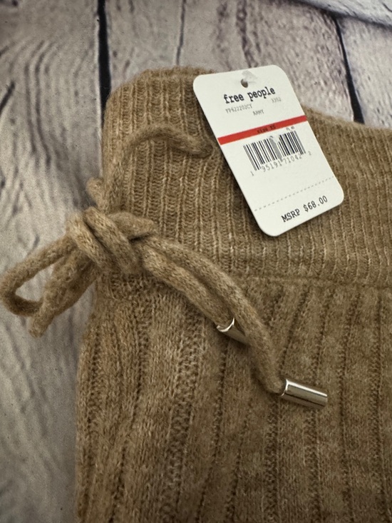 Free People retail $68 Intimately Ribbed Sweater Knit Drawstring Pants - Camel - Picture 2 of 6